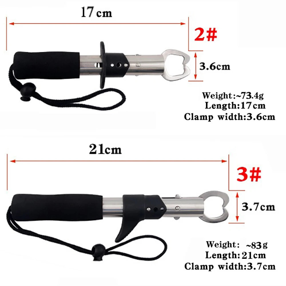 Kit Pesca Alicate Corta Linha + Pegador de Peixe com Trava